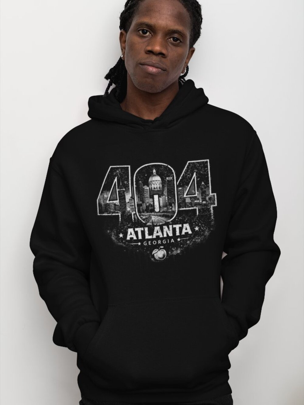 404 Atlanta Hoodie, Atlanta Skyline, Georgia Sweatshirt, Streetwear Hoodie